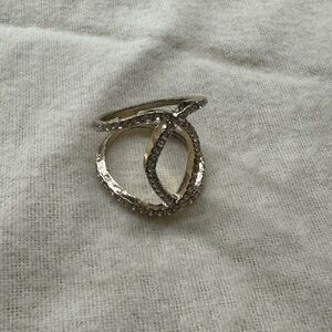 Silver and Gold Geometric Ring